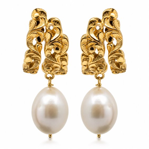 Pendientes Maria e Luisa Jewels Mujer in Plata Perla OA0210-PERLA - OA0210-PERLA